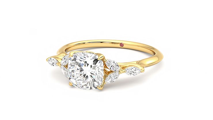 Taylor & Hart Tamora Cushion Engagement Ring 360 degree image 26