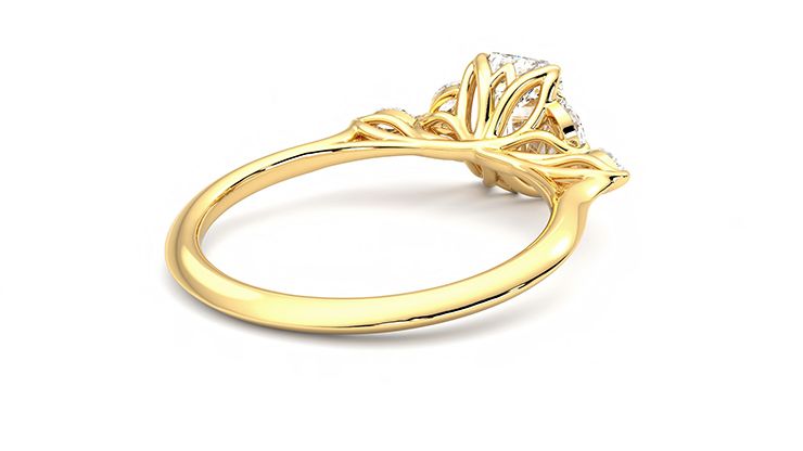 Taylor & Hart Tamora Emerald Engagement Ring 360 degree image 13