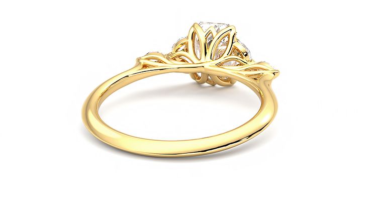 Taylor & Hart Tamora Emerald Engagement Ring 360 degree image 14