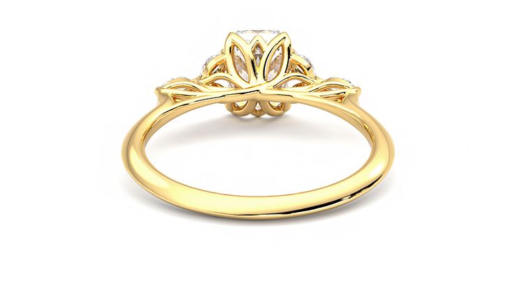Taylor & Hart Tamora Emerald Engagement Ring 360 degree image 15