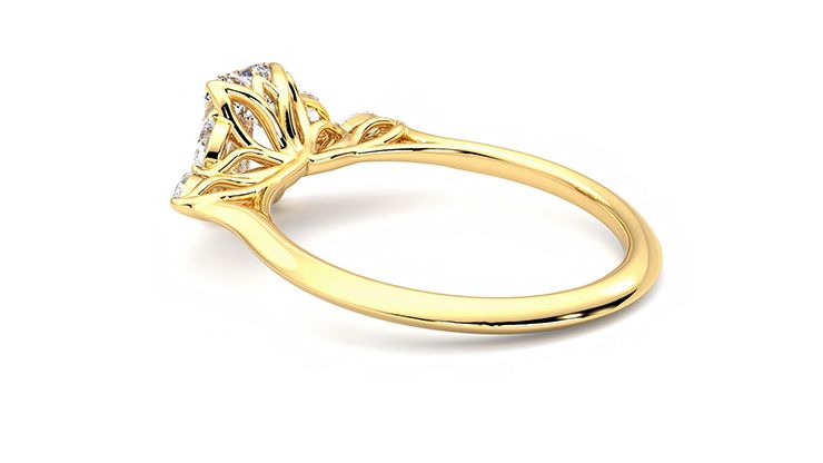 Taylor & Hart Tamora Emerald Engagement Ring 360 degree image 19