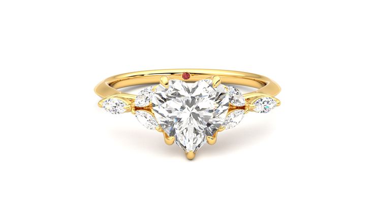 Taylor & Hart Tamora Heart Engagement Ring 360 degree image 1