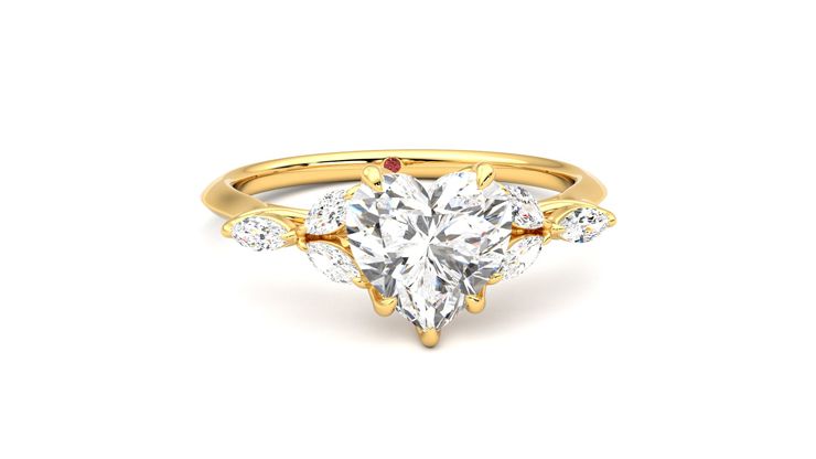 Taylor & Hart Tamora Heart Engagement Ring 360 degree image 2