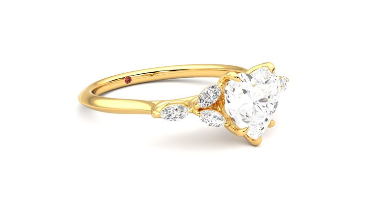 Taylor & Hart Tamora Heart Engagement Ring 360 degree image 6