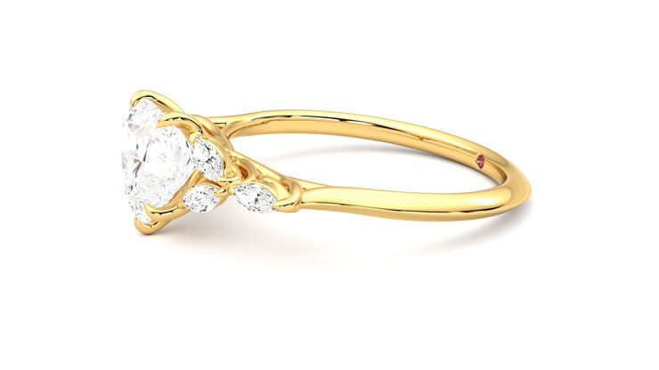 Taylor & Hart Tamora Heart Engagement Ring 360 degree image 22