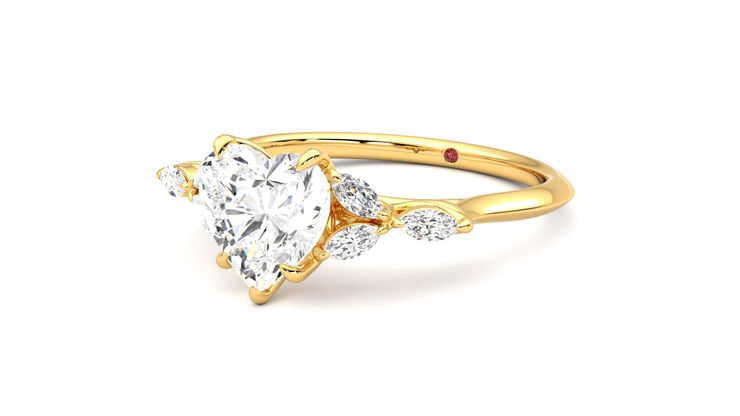 Taylor & Hart Tamora Heart Engagement Ring 360 degree image 25