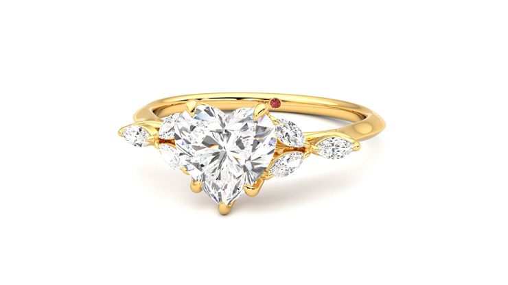 Taylor & Hart Tamora Heart Engagement Ring 360 degree image 27