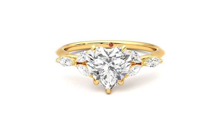 Taylor & Hart Tamora Heart Engagement Ring 360 degree image 29