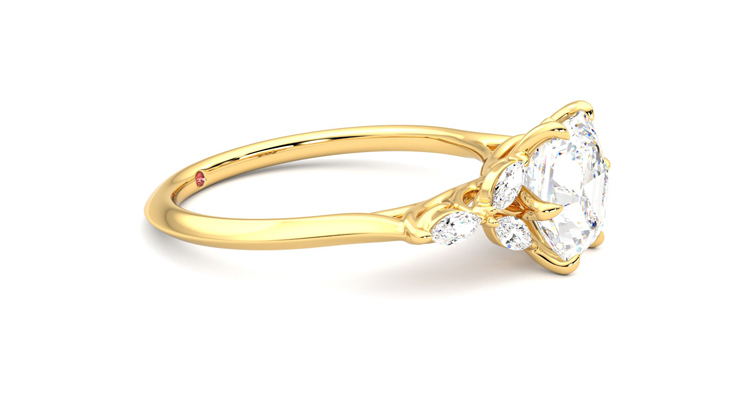 Taylor & Hart Tamora Hexagonal Engagement Ring 360 degree image 8