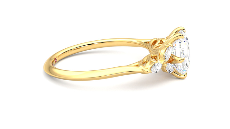 Taylor & Hart Tamora Hexagonal Engagement Ring 360 degree image 9