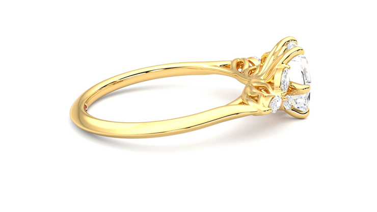 Taylor & Hart Tamora Hexagonal Engagement Ring 360 degree image 10