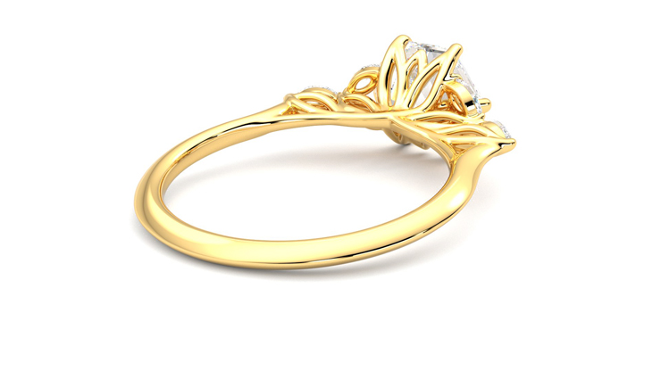 Taylor & Hart Tamora Hexagonal Engagement Ring 360 degree image 13