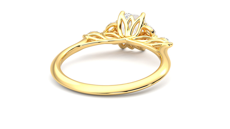 Taylor & Hart Tamora Hexagonal Engagement Ring 360 degree image 14