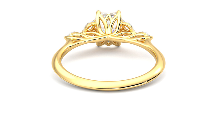 Taylor & Hart Tamora Hexagonal Engagement Ring 360 degree image 15
