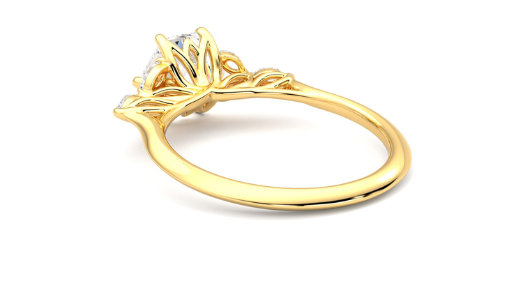 Taylor & Hart Tamora Hexagonal Engagement Ring 360 degree image 17