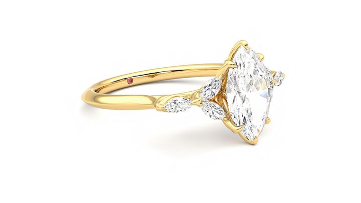 Taylor & Hart Tamora Marquise Engagement Ring 360 degree image 6