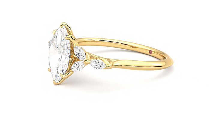 Taylor & Hart Tamora Marquise Engagement Ring 360 degree image 23