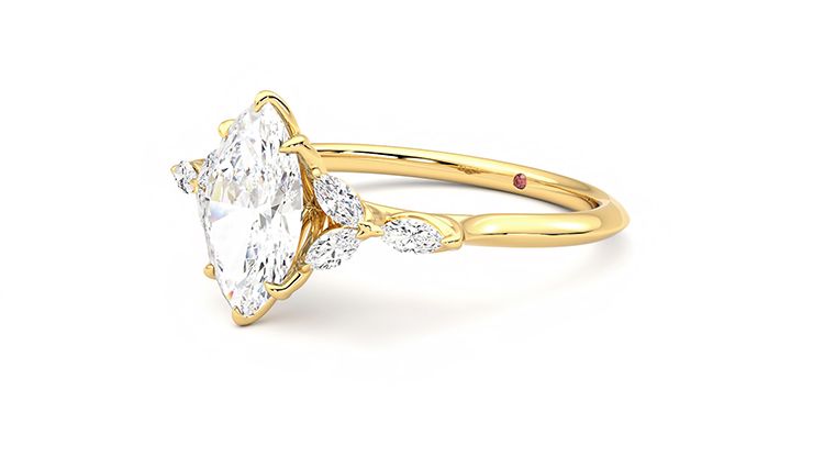 Taylor & Hart Tamora Marquise Engagement Ring 360 degree image 24