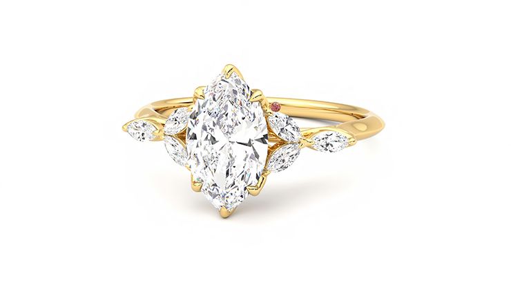 Taylor & Hart Tamora Marquise Engagement Ring 360 degree image 27