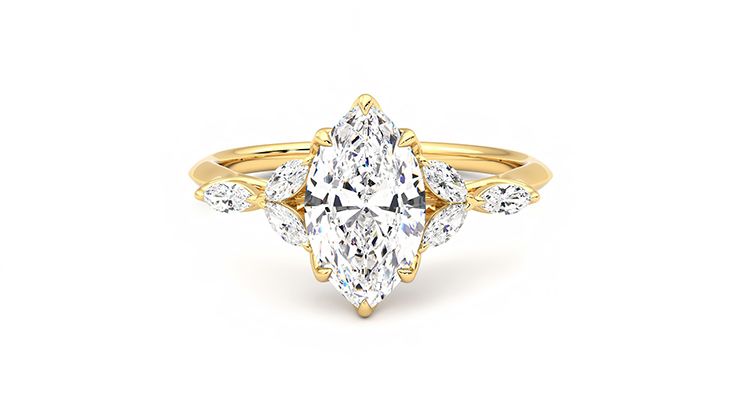 Taylor & Hart Tamora Marquise Engagement Ring 360 degree image 29