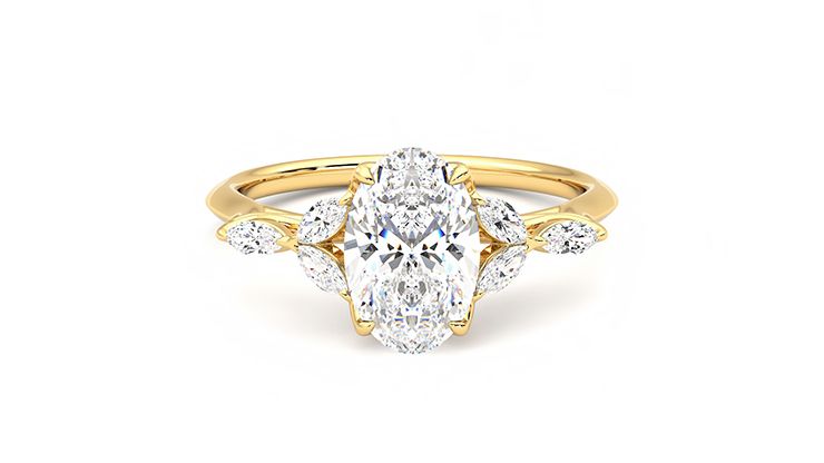 Taylor & Hart Tamora Oval Engagement Ring 360 degree image 0