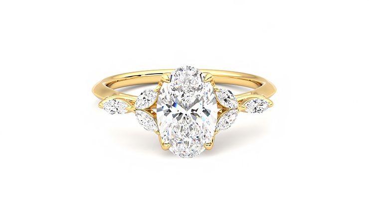 Taylor & Hart Tamora Oval Engagement Ring 360 degree image 1