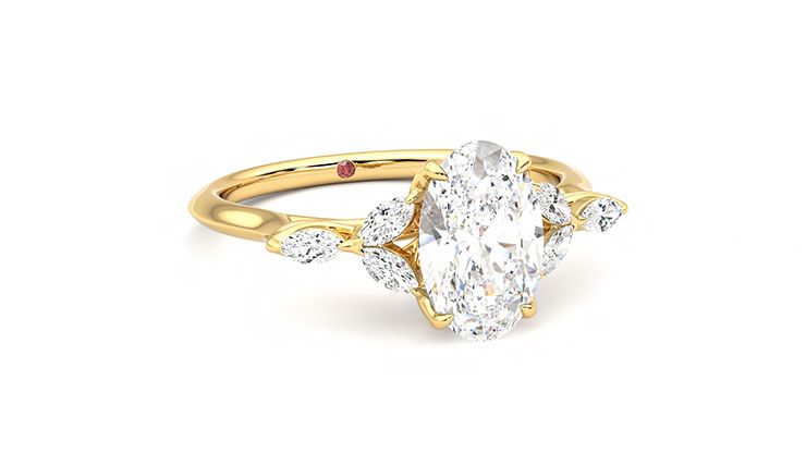 Taylor & Hart Tamora Oval Engagement Ring 360 degree image 4