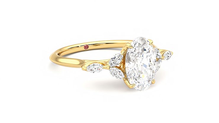 Taylor & Hart Tamora Oval Engagement Ring 360 degree image 5