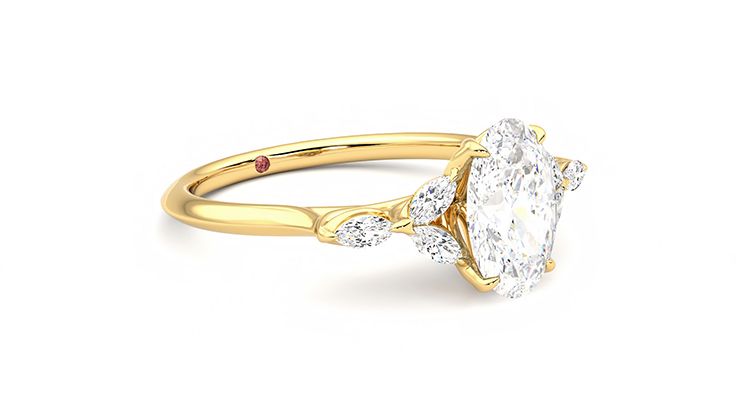 Taylor & Hart Tamora Oval Engagement Ring 360 degree image 6