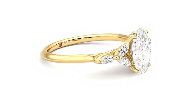 Taylor & Hart Tamora Oval Engagement Ring 360 degree image 7