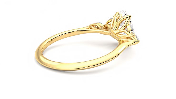 Taylor & Hart Tamora Oval Engagement Ring 360 degree image 12