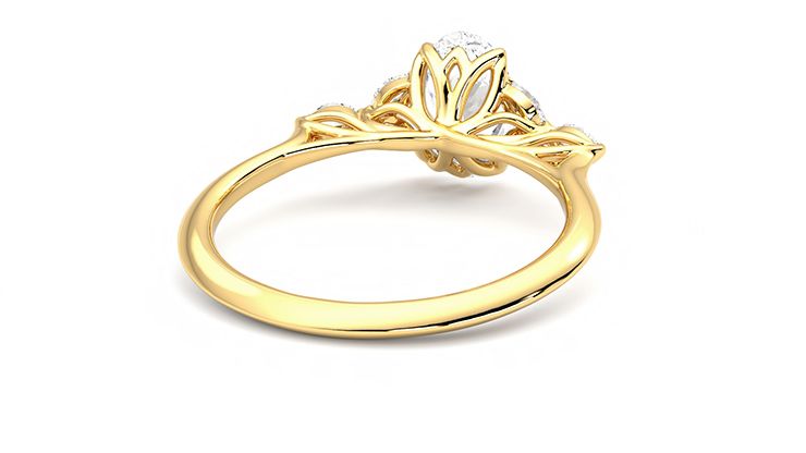 Taylor & Hart Tamora Oval Engagement Ring 360 degree image 14