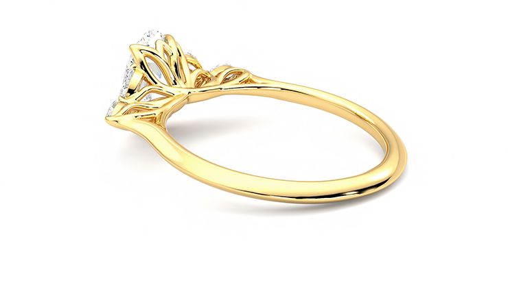 Taylor & Hart Tamora Oval Engagement Ring 360 degree image 18