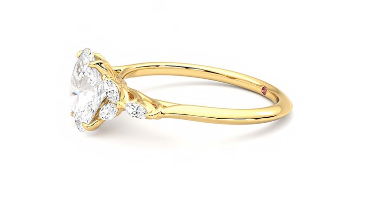 Taylor & Hart Tamora Oval Engagement Ring 360 degree image 22