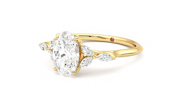 Taylor & Hart Tamora Oval Engagement Ring 360 degree image 25