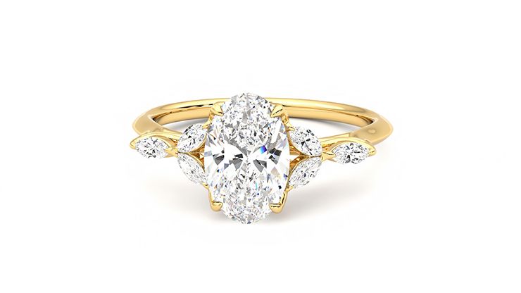 Taylor & Hart Tamora Oval Engagement Ring 360 degree image 28