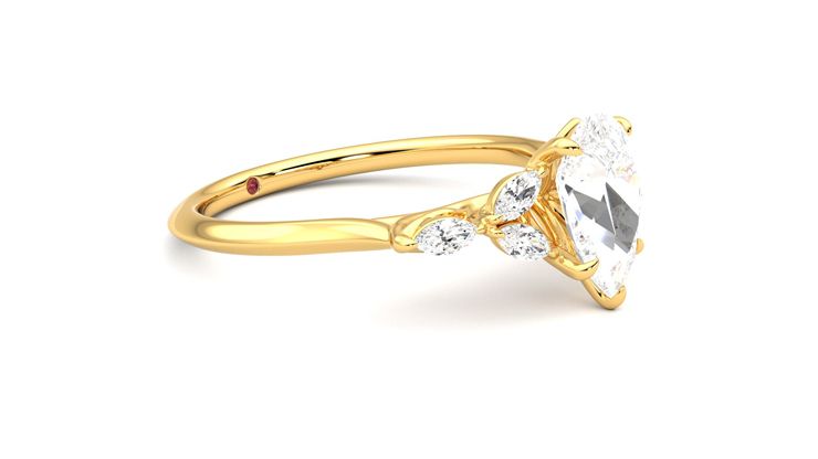Taylor & Hart Tamora Pear Engagement Ring 360 degree image 7