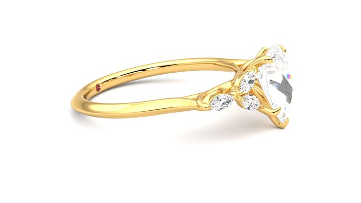 Taylor & Hart Tamora Pear Engagement Ring 360 degree image 8
