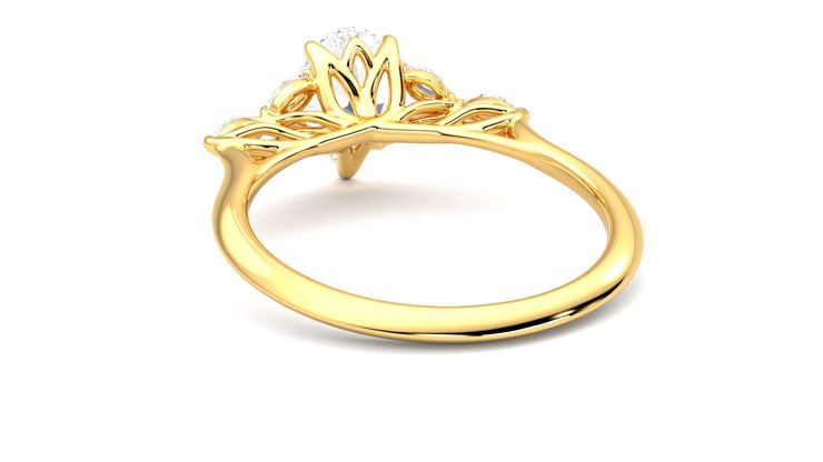 Taylor & Hart Tamora Pear Engagement Ring 360 degree image 16