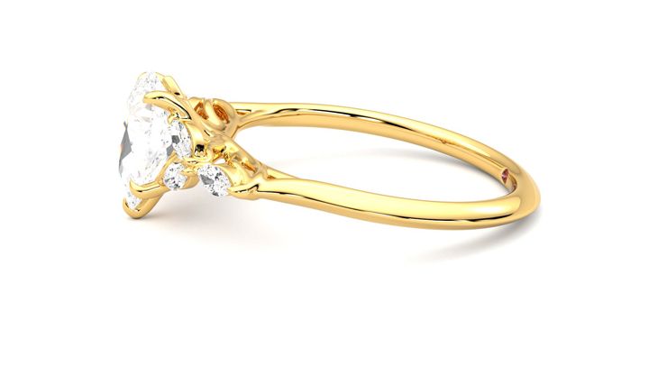 Taylor & Hart Tamora Pear Engagement Ring 360 degree image 21