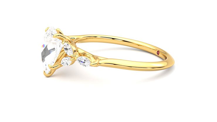 Taylor & Hart Tamora Pear Engagement Ring 360 degree image 22