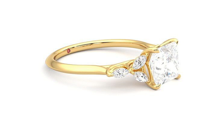 Taylor & Hart Tamora Princess Engagement Ring 360 degree image 7