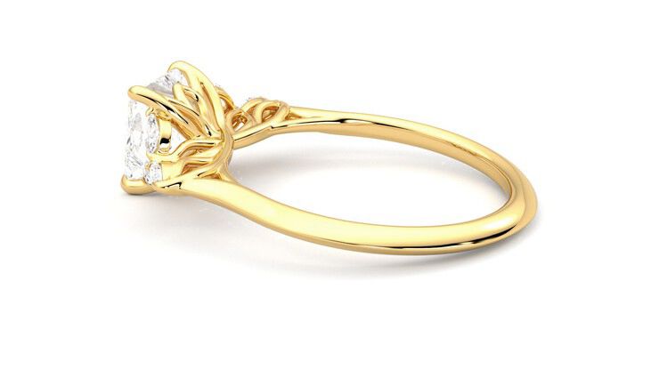 Taylor & Hart Tamora Princess Engagement Ring 360 degree image 19