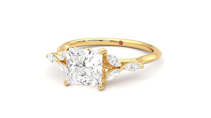 Taylor & Hart Tamora Princess Engagement Ring 360 degree image 26