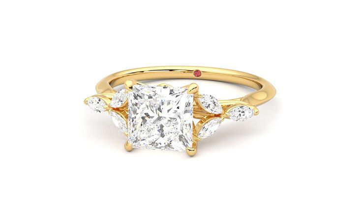 Taylor & Hart Tamora Princess Engagement Ring 360 degree image 27