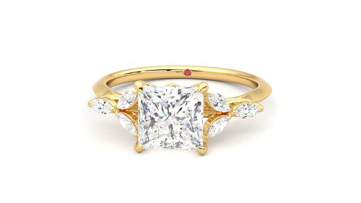 Taylor & Hart Tamora Princess Engagement Ring 360 degree image 28