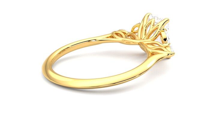 Taylor & Hart Tamora Radiant Engagement Ring 360 degree image 12