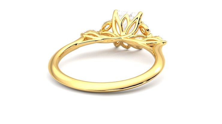 Taylor & Hart Tamora Radiant Engagement Ring 360 degree image 14