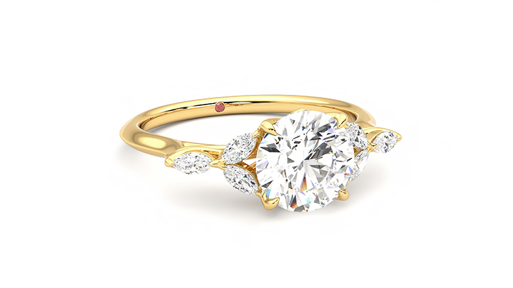 Taylor & Hart Tamora Round Engagement Ring 360 degree image 4