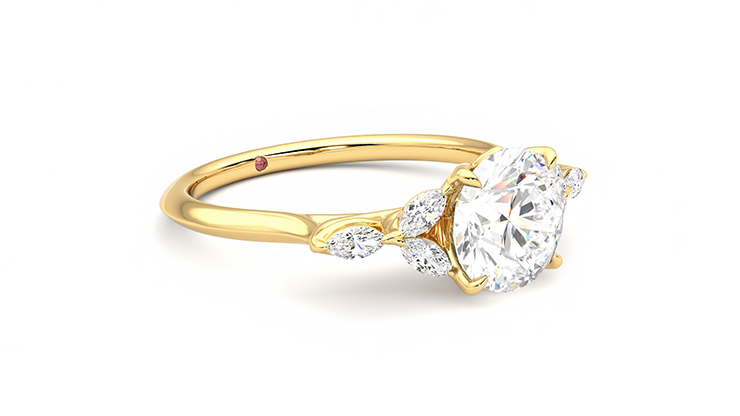 Taylor & Hart Tamora Round Engagement Ring 360 degree image 6